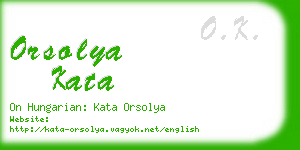 orsolya kata business card